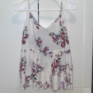 Floral summer blouse tank top